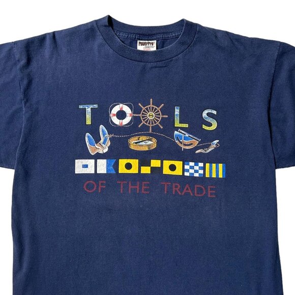 90s vintage sailing t-shirt "Tools of the Trade" single stitch nautical boat. - Picture 2 of 6